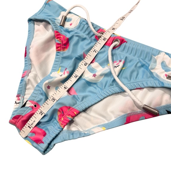 NEW Argyle Grant Swim Brief S Italian Fabric Donut Unicorn Flamingo Blue Beach - Picture 6 of 12